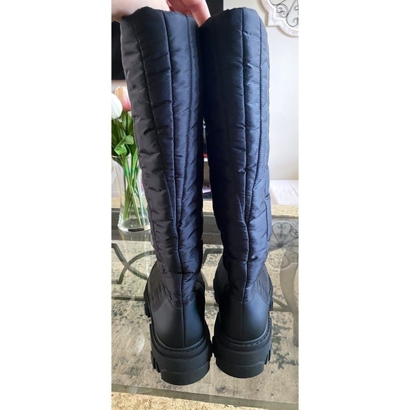 Gia Borghini Boot Gia 19 Fabric Puffer Knee-High Platform Lug Black 38 GUC - Picture 8 of 8